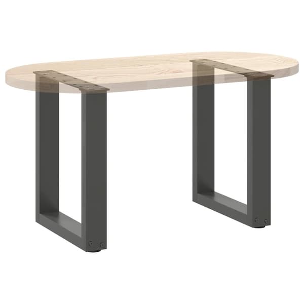 vidaXL Sohvapöydän jalat U-muotoiset 2 kpl antrasiitti 28x(42-43) cm teräs