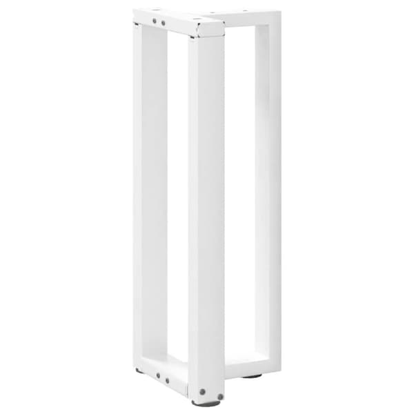 vidaXL Konsolipöydän jalat T-muotoiset 2 kpl valkoinen 38x25x(72-73) cm teräs