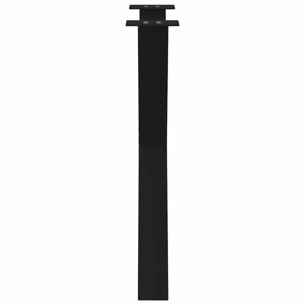 vidaXL Ruokapöydän jalat X-muotoiset 3 kpl musta 70x(72-73) cm teräs