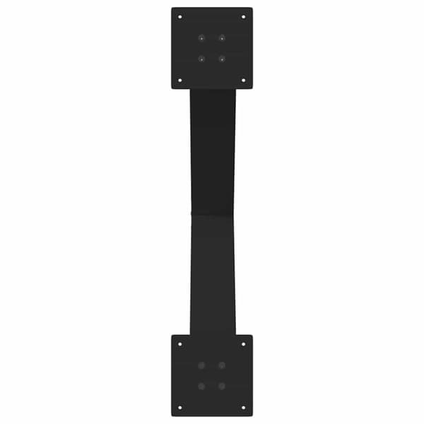 vidaXL Ruokapöydän jalat X-muotoiset 3 kpl musta 70x(72-73) cm teräs