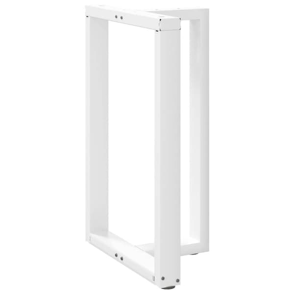 vidaXL barbordsben T-formet 2 stk 60x35x(90-91) cm stål hvid