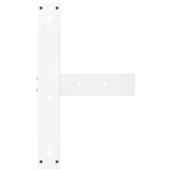 vidaXL barbordsben T-formet 2 stk 60x35x(90-91) cm stål hvid