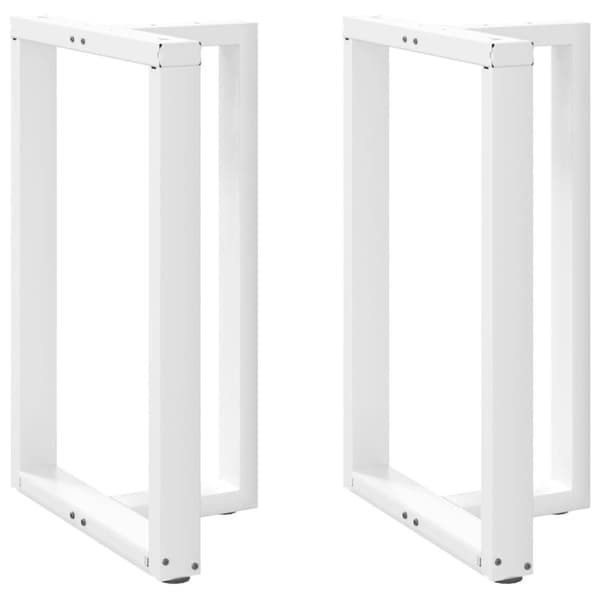 vidaXL barbordsben T-formet 2 stk 60x35x(90-91) cm stål hvid