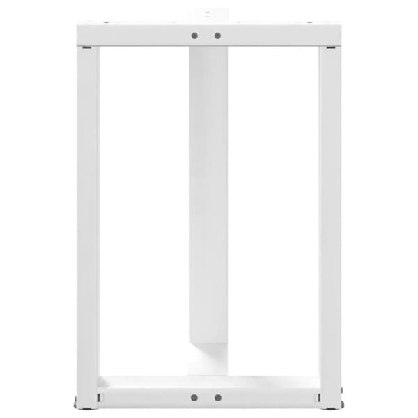 vidaXL Ruokapöydän jalat T-muotoiset 2 kpl valkoinen 50x35x(72-73) cm teräs