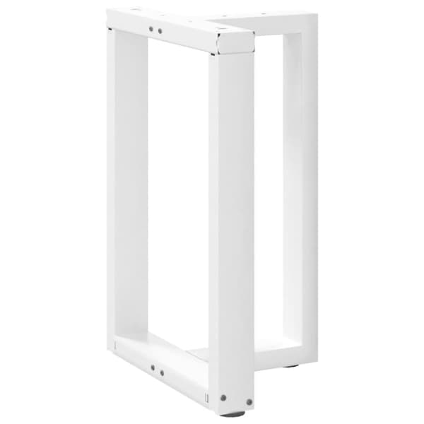 vidaXL Ruokapöydän jalat T-muotoiset 2 kpl valkoinen 50x35x(72-73) cm teräs