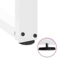 Pikkukuva 9 / 10: vidaXL Ruokapöydän jalat T-muotoiset 2 kpl valkoinen 100x35x(72-73) cm teräs