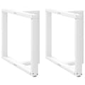 Pikkukuva 1 / 10: vidaXL Ruokapöydän jalat T-muotoiset 2 kpl valkoinen 100x35x(72-73) cm teräs