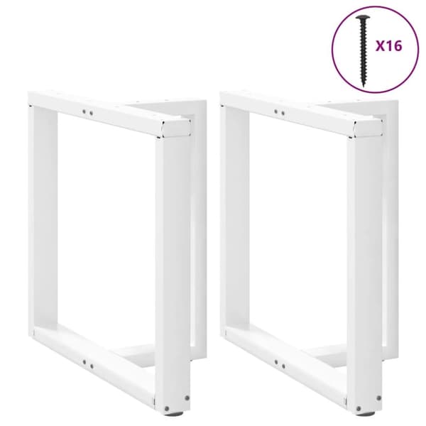 vidaXL ruokapöydän jalat T-muotoiset 2 kpl valkoinen 80x35x(72-73) cm