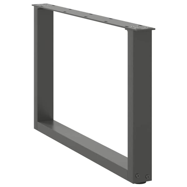 vidaXL sofabordben U-formet 2 stk. 70x(42-43) cm stål antracitgrå