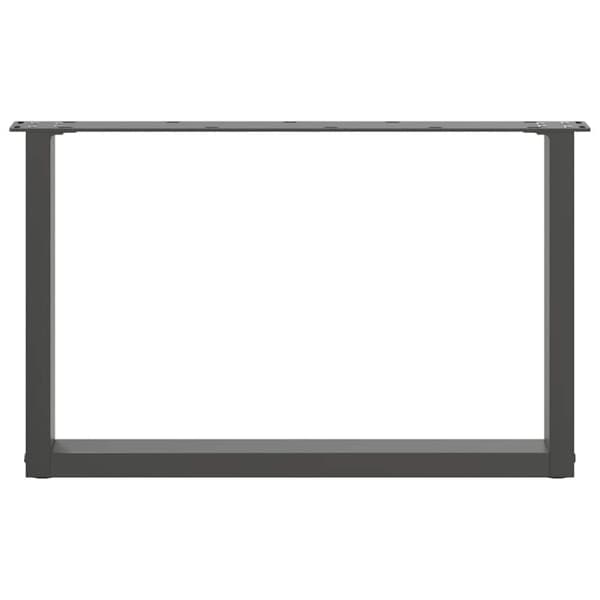 vidaXL sofabordben U-formet 2 stk. 70x(42-43) cm stål antracitgrå