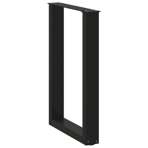 vidaXL ruokapöydän jalat U-muotoiset 2 kpl Musta 50x(72-73) cm Teräs