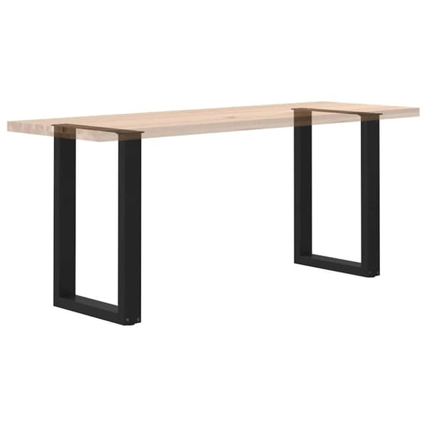 vidaXL ruokapöydän jalat U-muotoiset 2 kpl Musta 50x(72-73) cm Teräs