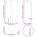 Pikkukuva 10 / 10: vidaXL Baaripöydän jalat T-muotoiset 2 kpl 60x35x(110-111) cm teräs