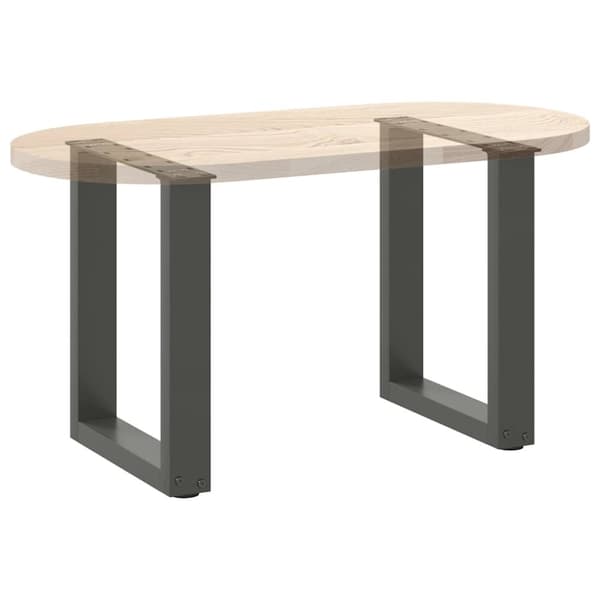 vidaXL sohvapöydän jalat U-muotoiset 2 kpl antrasiittia 38x(42-43) cm