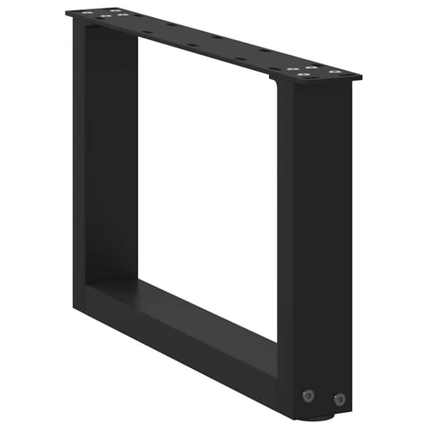 vidaXL sofabordben U-formet 2 stk. 50x(30-31) cm stål sort