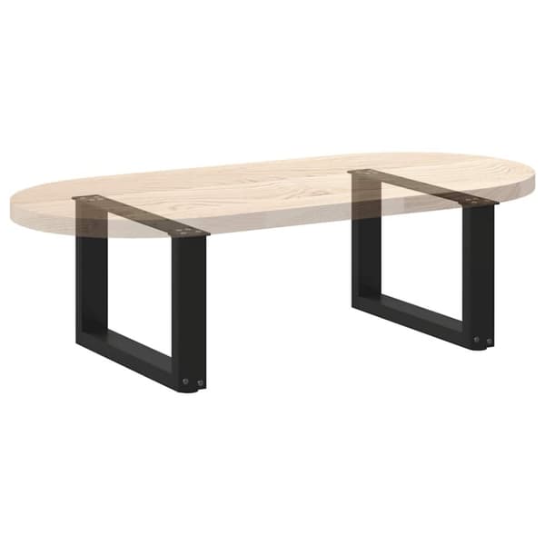 vidaXL sofabordben U-formet 2 stk. 50x(30-31) cm stål sort