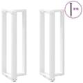 Pikkukuva 3 / 10: vidaXL Baaripöydän jalat T-muotoiset 2 kpl valkoinen 40x35x(110-111) cm teräs