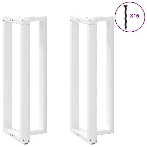vidaXL Baaripöydän jalat T-muotoiset 2 kpl valkoinen 40x35x(110-111) cm teräs