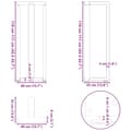 Pikkukuva 10 / 10: vidaXL Baaripöydän jalat T-muotoiset 2 kpl valkoinen 40x35x(110-111) cm teräs