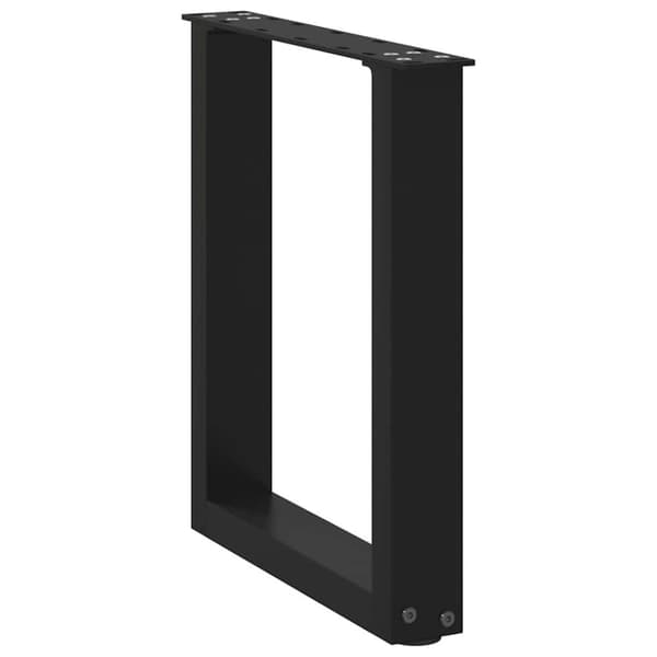 vidaXL sofabordben U-formet 2 stk. 28x(42-43) cm stål sort