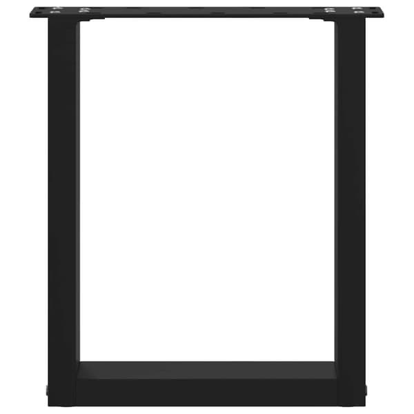 vidaXL sofabordben U-formet 2 stk. 28x(42-43) cm stål sort