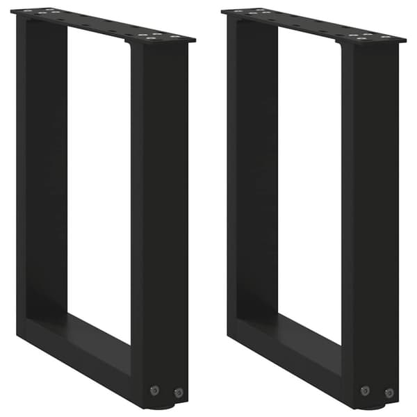 vidaXL sofabordben U-formet 2 stk. 28x(42-43) cm stål sort