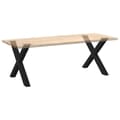 Pikkukuva 8 / 10: vidaXL Ruokapöydän jalat X-muotoiset 2 kpl musta 90x(72-73) cm teräs