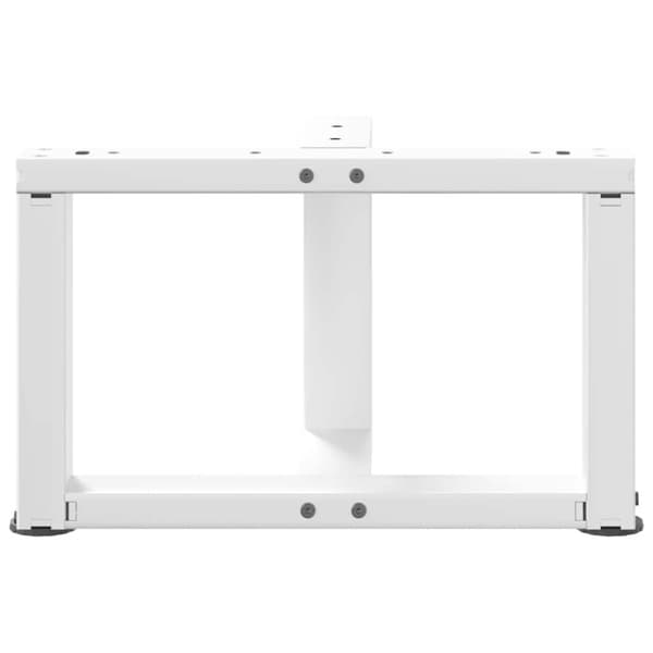 vidaXL Sohvapöydän jalat T-muotoiset 2 kpl valkoinen 40x25x(30-31) cm teräs