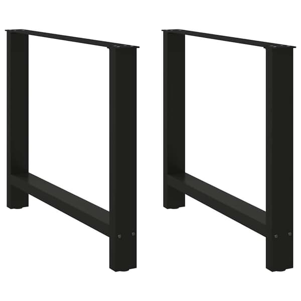 vidaXL sofabordben 2 stk. 100x(72-73) cm stål sort