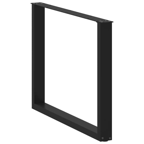 vidaXL sofabordben U-formet 2 stk. 100x(72-73) cm stål sort