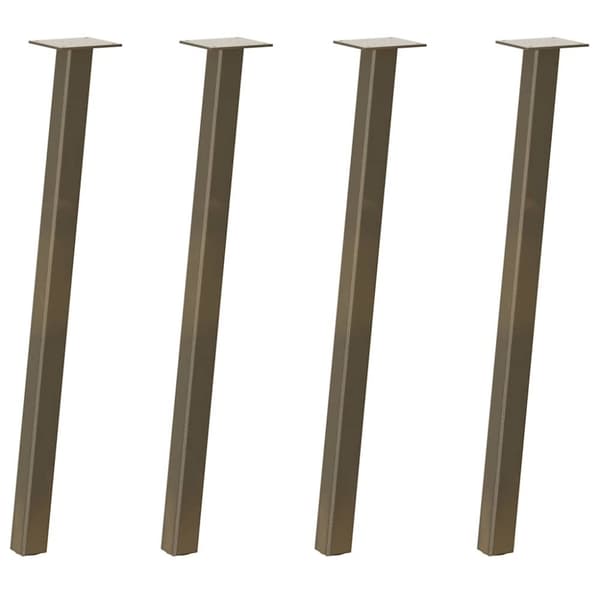 Soffbordsben 4 st naturstål 72 cm stål