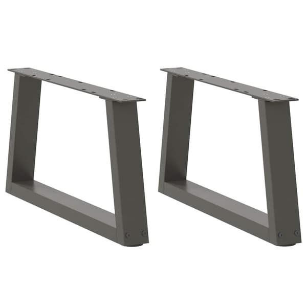Matbordsben V-formade 2 st antracit 70x(30-31,3) cm stål