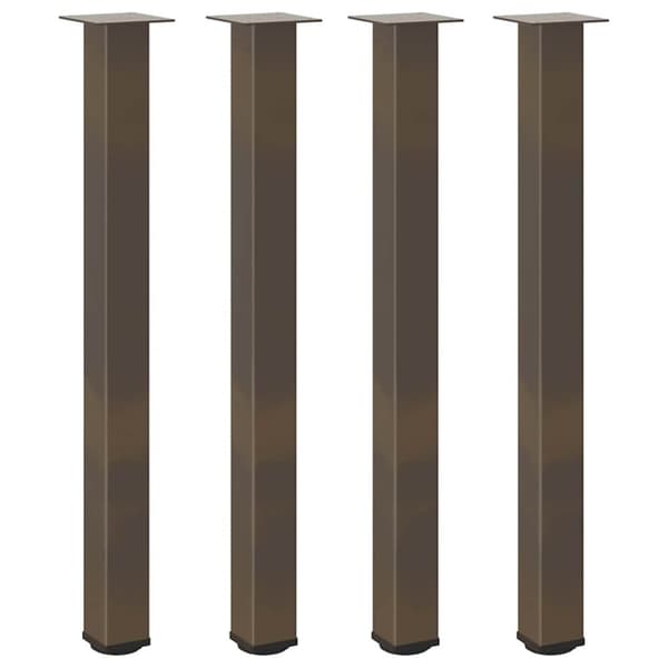 Soffbordsben 4 st naturstål 100-102 cm stål