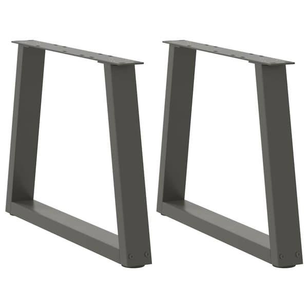 Matbordsben V-formade 2 st antracit 60x(42-43,3) cm stål