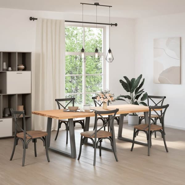 Matbordsben V-formade 3 st antracit 90x(72-73,3) cm stål