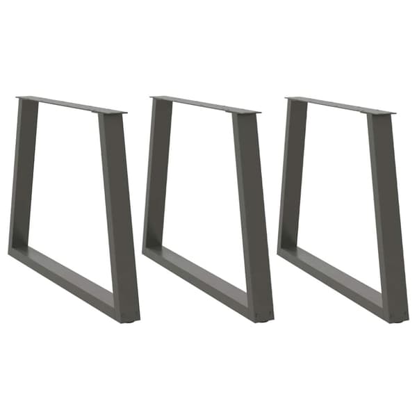 Matbordsben V-formade 3 st antracit 90x(72-73,3) cm stål