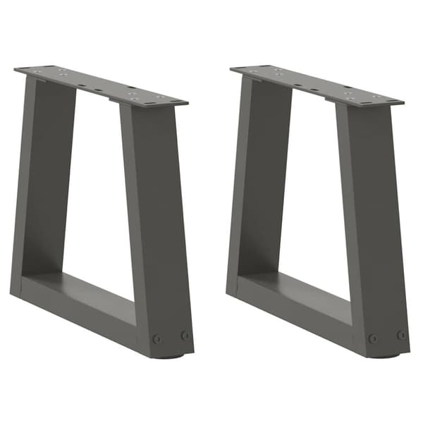 Matbordsben V-formade 2 st antracit 30x(30-31,3) cm stål