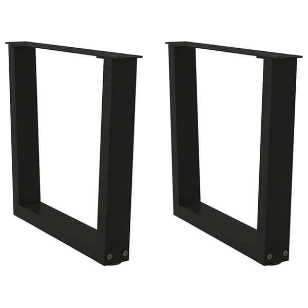 Matbordsben V-formade 2 st svart 60x(42-43,3) cm stål