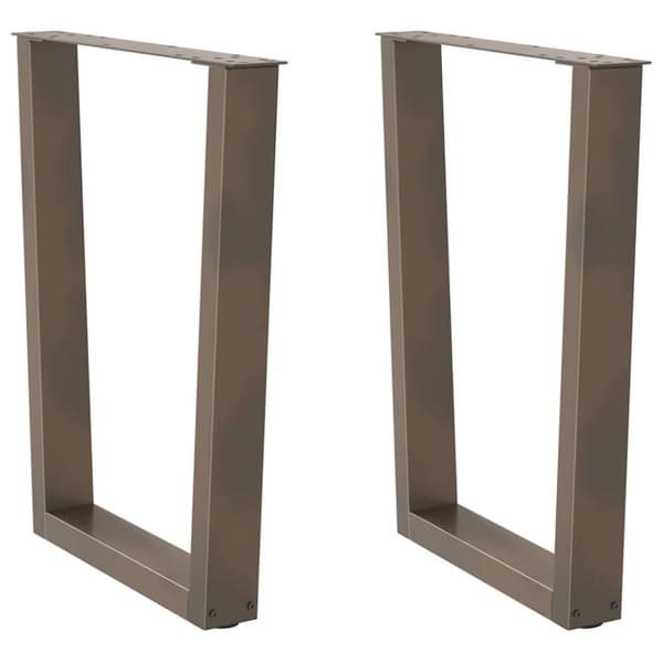 Matbordsben V-formade 2 st naturstål 70x(72-73,3) cm stål