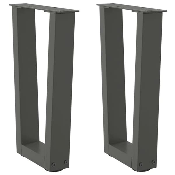 Matbordsben V-formade 2 st antracit 28x(42-43,3) cm stål