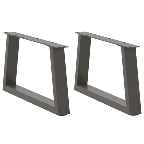 Matbordsben V-formade 2 st antracit 50x(30-31,3) cm stål