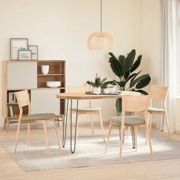 vidaXL Hårnålsformade bordsben 4 st naturstål 72 cm massivt stål