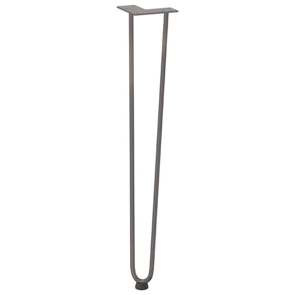 vidaXL Hårnålsformade bordsben 4 st naturstål 72 cm massivt stål