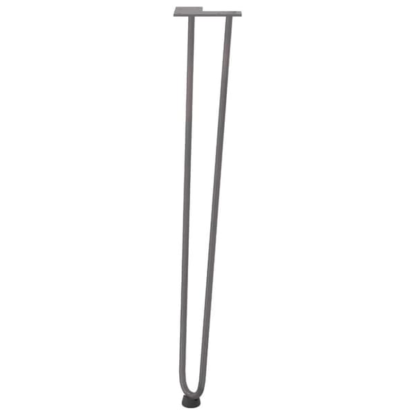 vidaXL Hårnålsformade bordsben 4 st naturstål 72 cm massivt stål