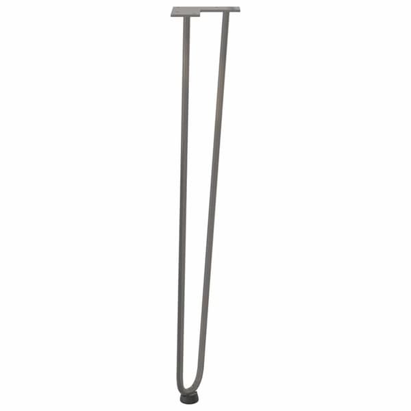 vidaXL Hårnålsformade bordsben 4 st naturstål 72 cm massivt stål