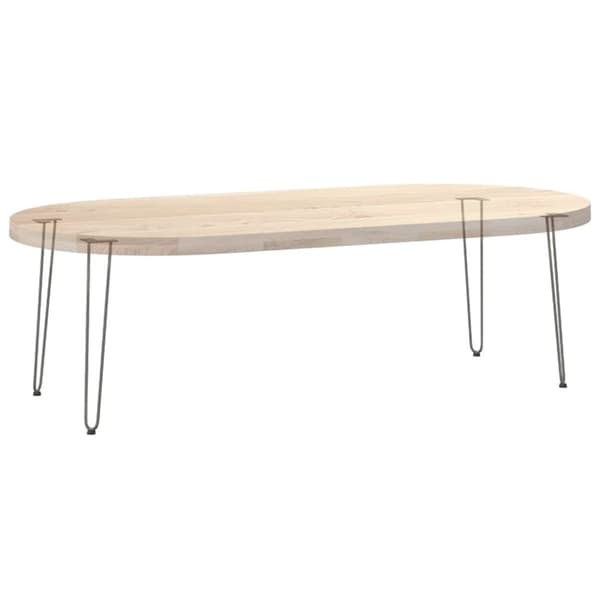 vidaXL Hårnålsformade bordsben 4 st naturstål 72 cm massivt stål
