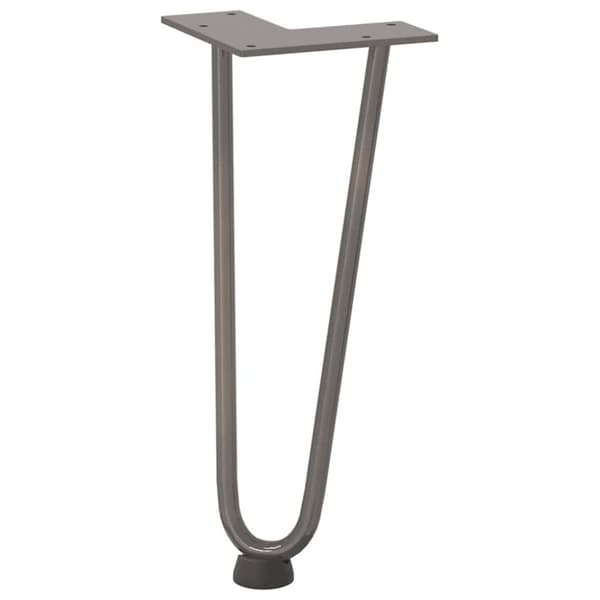 vidaXL Sohvapöydän hiusneulajalat 4 kpl luonnonteräs 30 cm täysteräs