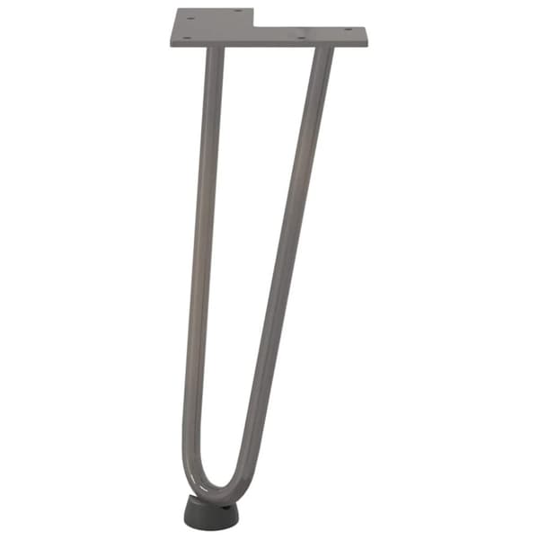 vidaXL Sohvapöydän hiusneulajalat 4 kpl luonnonteräs 30 cm täysteräs
