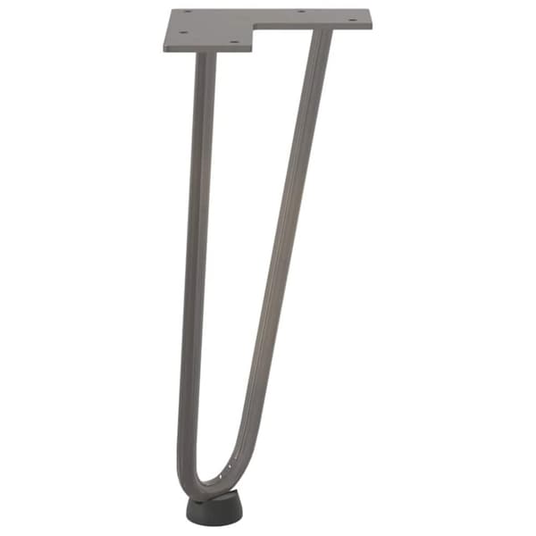 vidaXL Sohvapöydän hiusneulajalat 4 kpl luonnonteräs 30 cm täysteräs