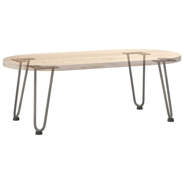 vidaXL Sohvapöydän hiusneulajalat 4 kpl luonnonteräs 30 cm täysteräs